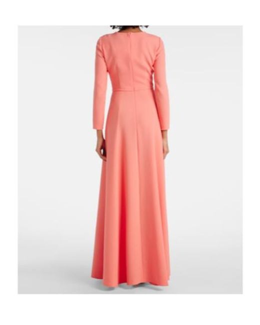 Carolina Herrera Pink Bow-Detail Crepe Gown