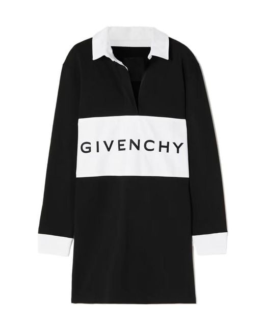 Givenchy Black Logo-Print Polo Dress