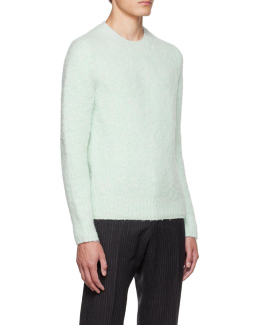 AMI Blue Long-Sleeved Crew-Neck Jumper for men