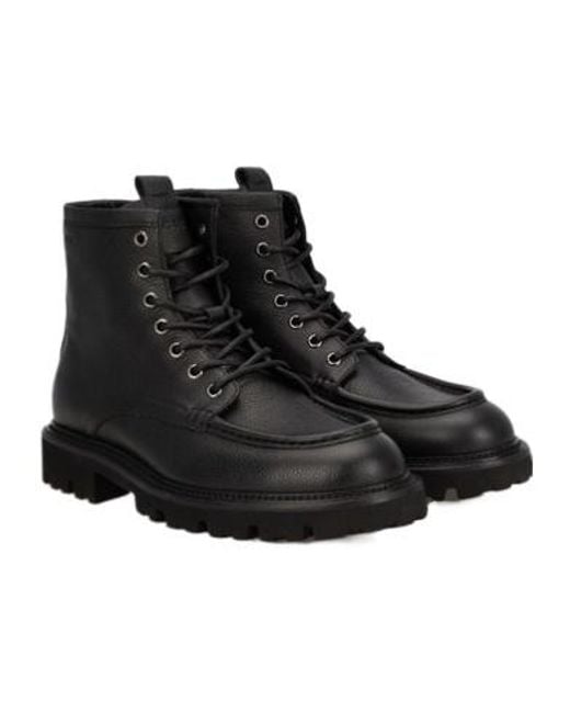 Boss Black Leather Boots for men