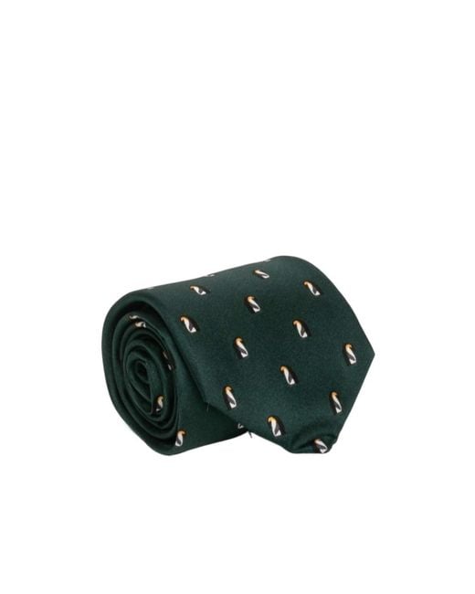 Mulberry Green Printed Tie for men