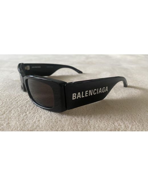 Balenciaga White Eyewear Rectangular Frame Sunglasses