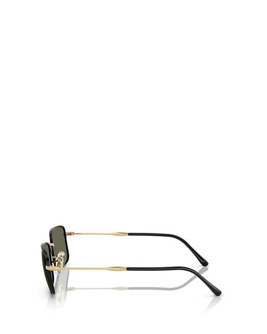 Ray-Ban Green Rectangular Metal Sunglasses for men