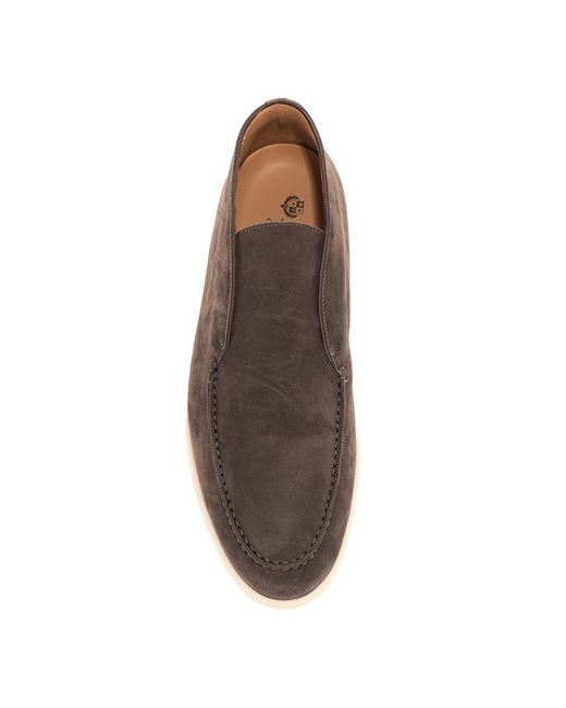 Loro Piana Brown Open Walk Flat Loafers for men