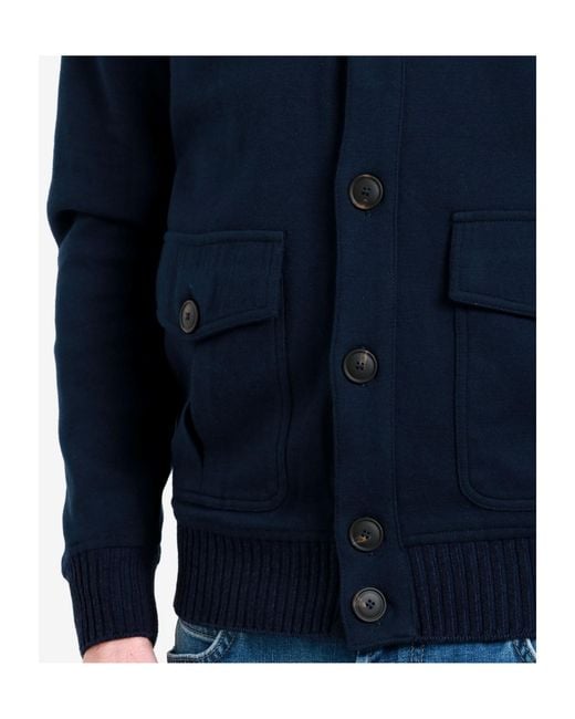 Gran Sasso Blue Cotton Jacket for men