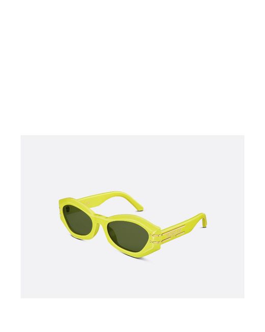 Dior Yellow Eyewear Geometric Frame Sunglasses
