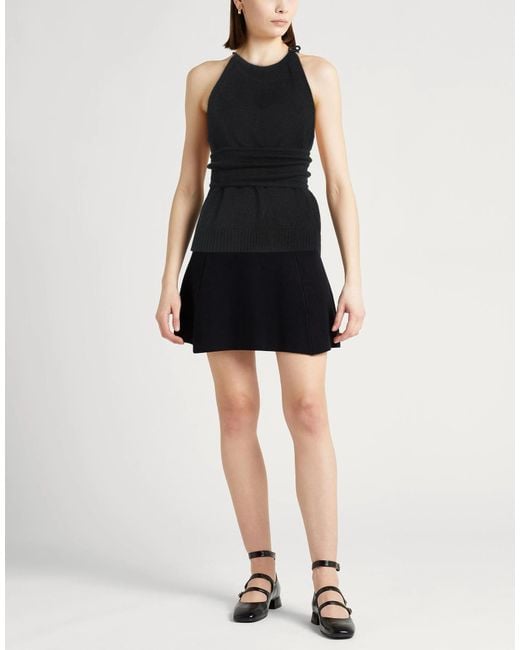 Max Mara Black Sleeveless Crew Neck Knit Top