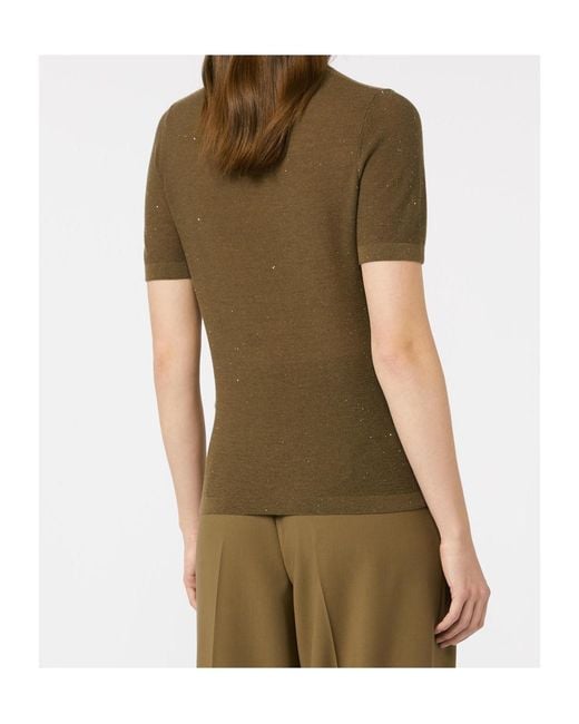 Max Mara Green Short-Sleeved Knitwear