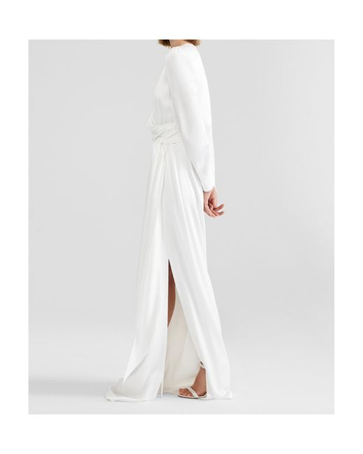 Max Mara White V-Neck Dress