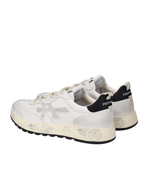 Premiata White Nous Sneakers for men