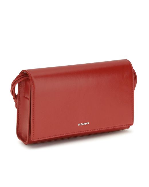 Jil Sander Red Strap Tangle Wallet