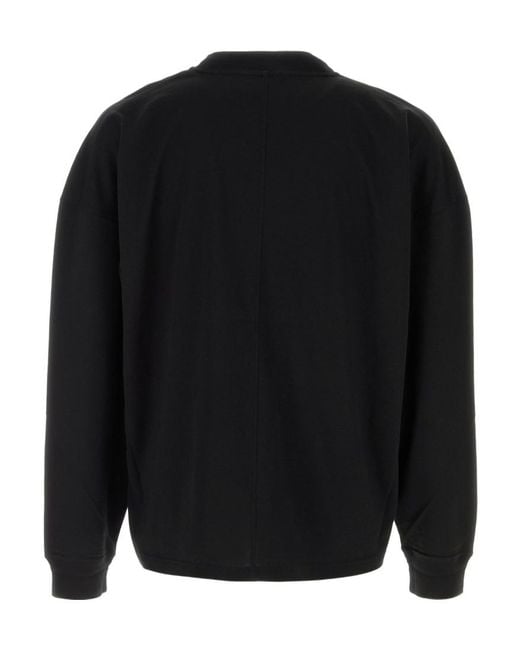 The Row Black Long-Sleeved T-Shirt for men