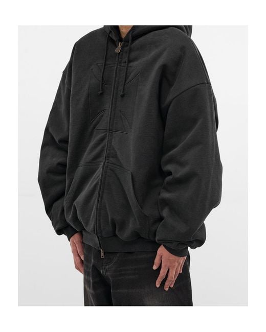 Vetements Black Long-Sleeved Hoodie for men