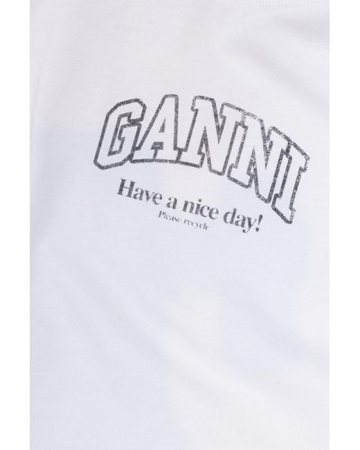 Ganni White Essential T-Shirt