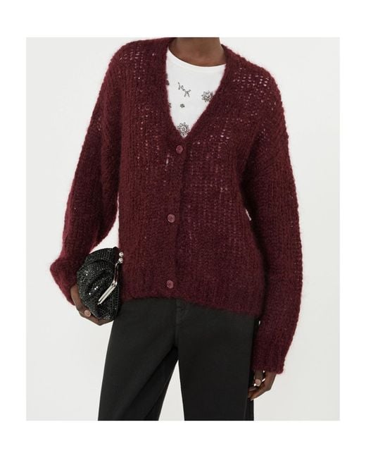 Weekend by Maxmara Red Danza Oversized Knitted Cardigan
