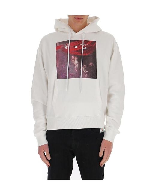 Off-White c/o Virgil Abloh White Diag Spray Caravaggio Hoodie for men