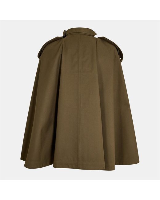 Burberry Green A Cape-Style Casual Jacket