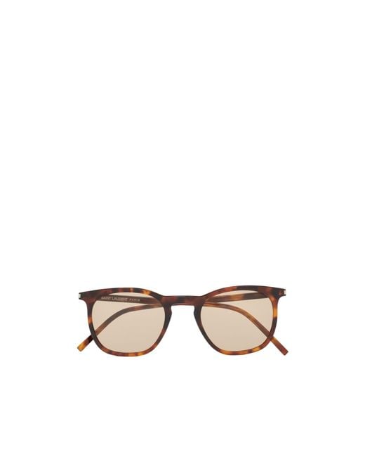Saint Laurent Metallic Eyewear Square Frame Sunglasses