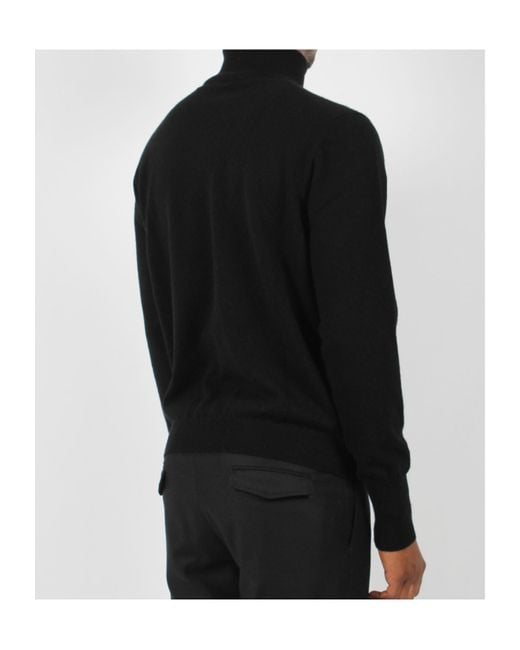 Drumohr Black Cashmere Sweater for men