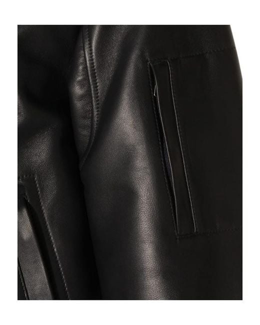 Mackage Black Easton Reversible Bomber Jacket for men