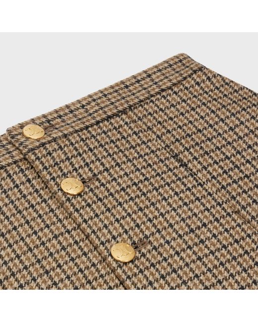 Céline Brown Short Skirt
