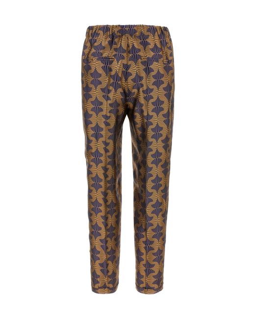 Alberto Biani Brown Patterned Pants