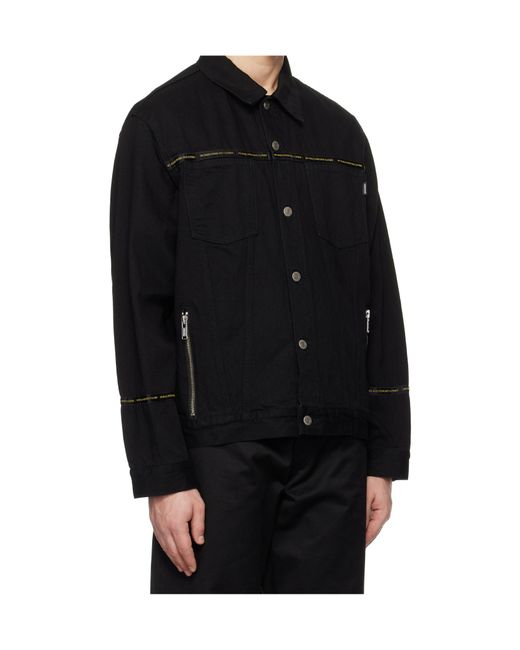Undercover Black Pocket Denim Jacket for men