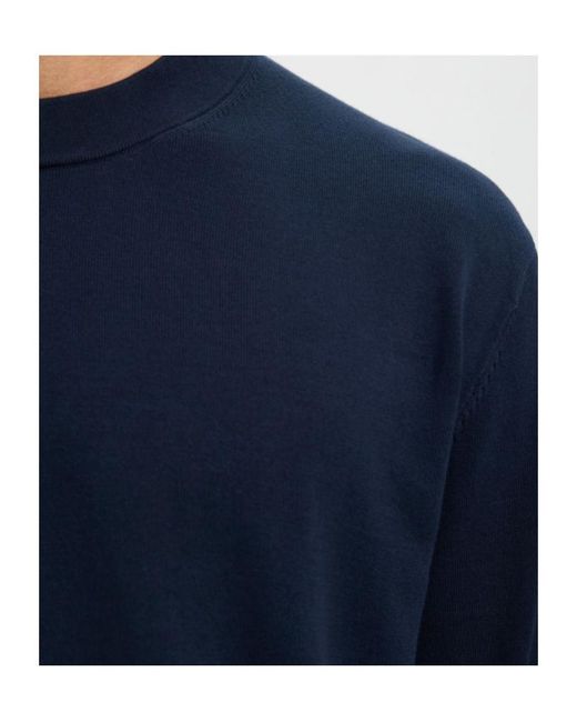 SELECTED Blue Long-Sleeved Sweater for men