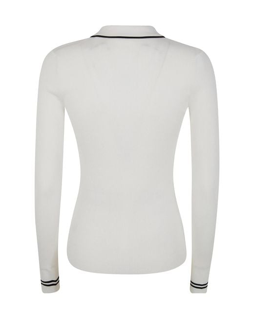 Aspesi Gray Ribbed Polo Shirt