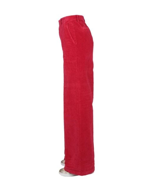 DSquared² Red Baggy Cut Corduroy Trousers