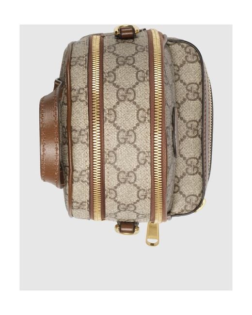 Gucci Brown Interlocking G Canvas Backpack