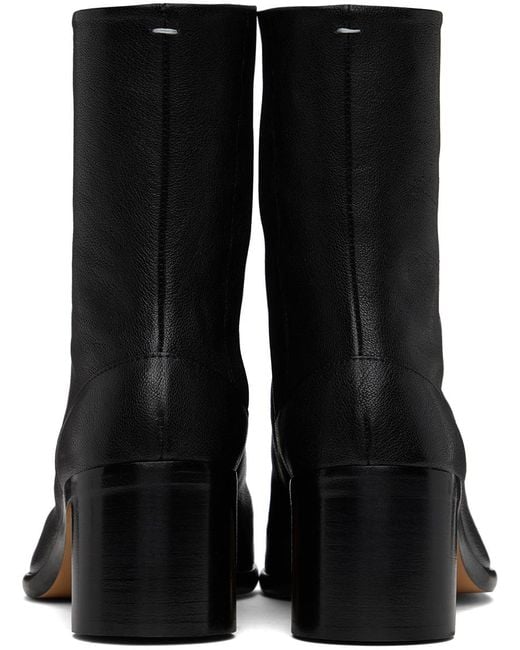 Maison Margiela Black Tabi Hook Closure Ankle Boots for men