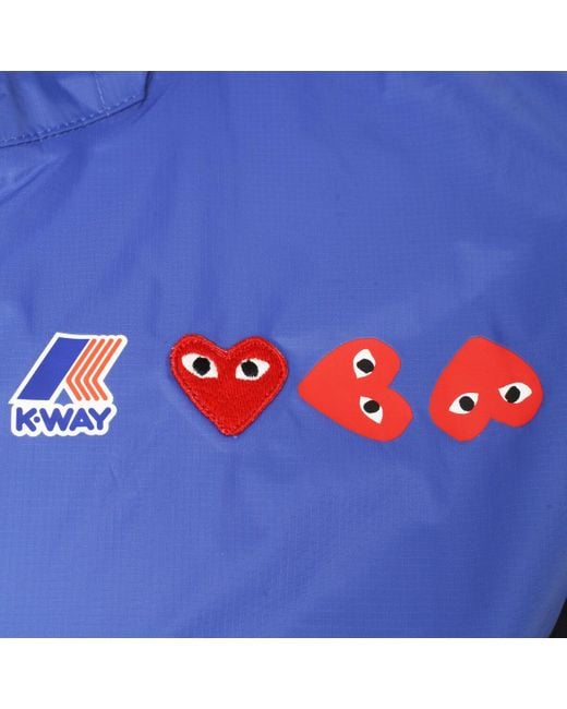 COMME DES GARÇONS PLAY Blue X K-Way Half-Zip Jacket for men