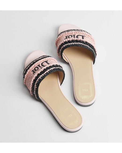 Dior Metallic Iviera Woven Slide