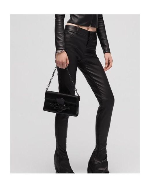 Gucci Black Horsebit Ristretto Medium Shoulder Bag