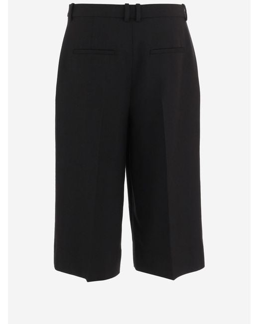 Saint Laurent Black Pleated Shorts