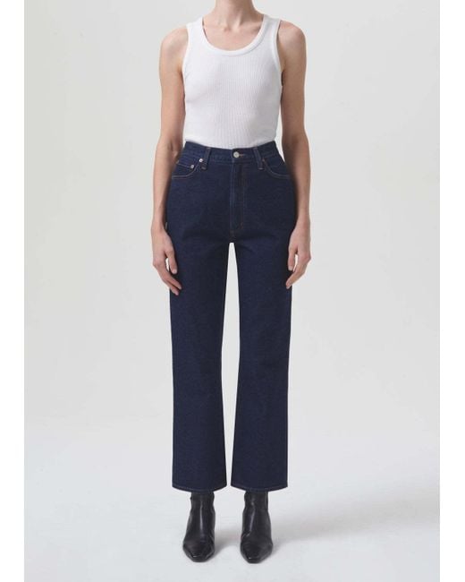 Agolde Blue Whisper Mid-Rise Flared Jeans