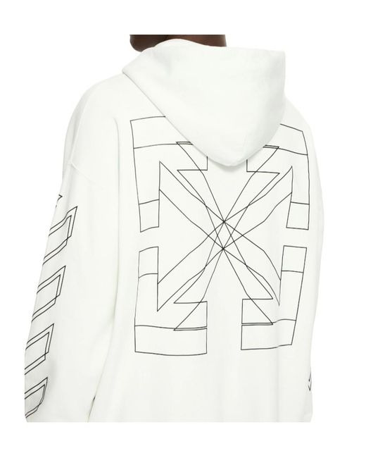 Off-White c/o Virgil Abloh White Outline Double Arrow Skate Hoodie for men