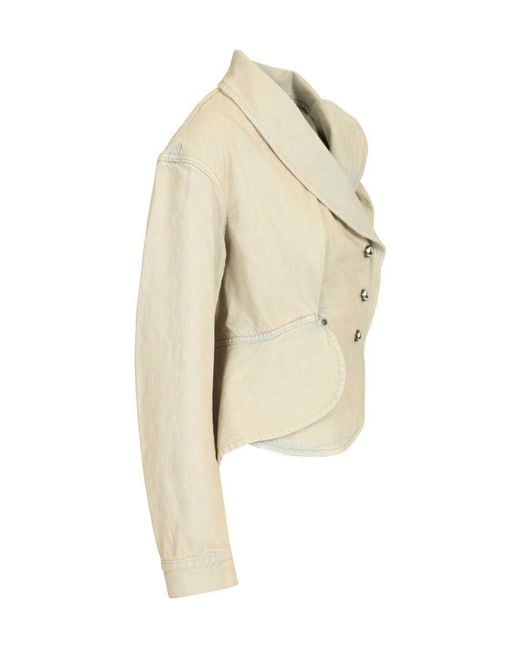 Vivienne Westwood Natural Asymmetric Buttoned Jacket