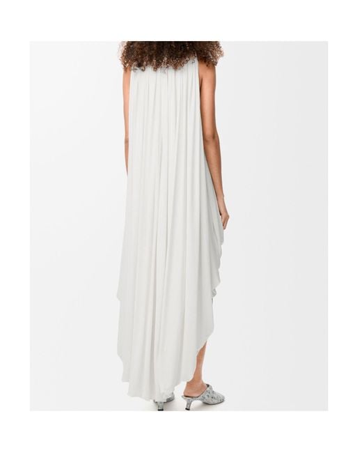 Loewe White Draped Dress