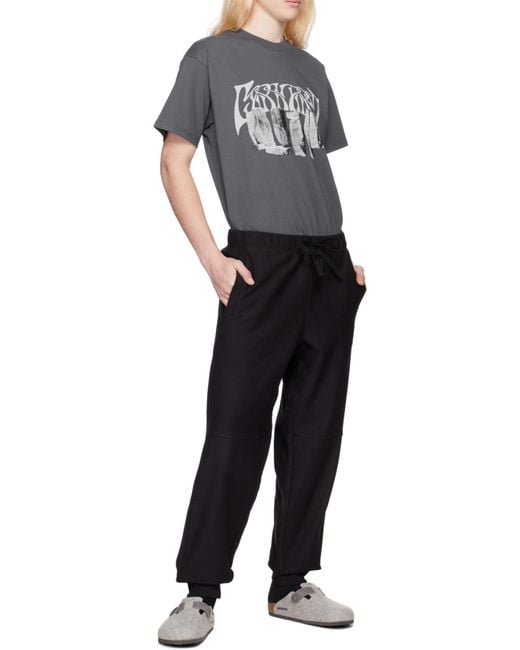Carhartt Black American Script Logo Joggers for men