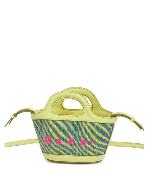 Marni Green Tropicalia Top Handle Micro Bag