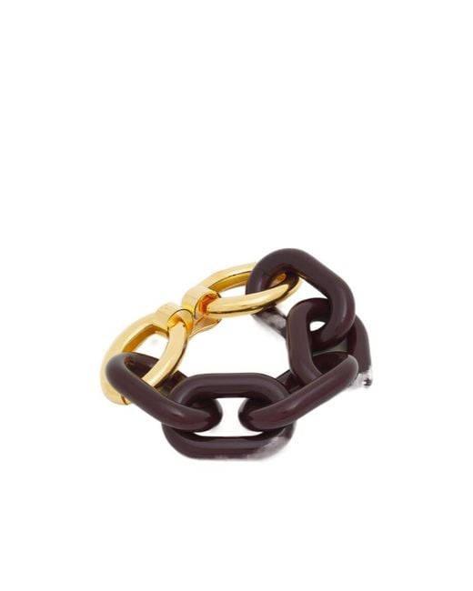 Marni White Logo-Engraved Chain-Link Bracelet