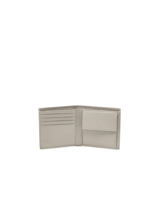 DIESEL Gray Logo-Plaque Leather Wallet for men