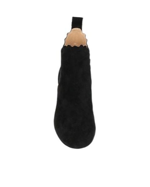 Chloé Black Suede Chelsea Boots