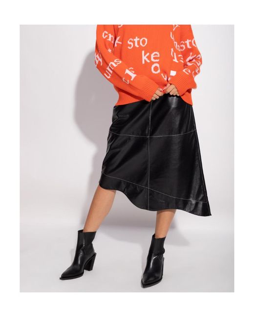 Acne Black Pointed Leather Boots