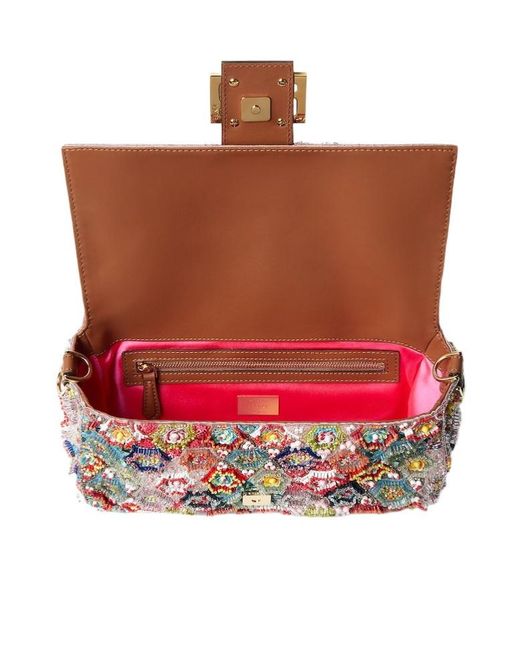 Fendi Multicolor Baguette Bead-Embellished Shoulder Bag