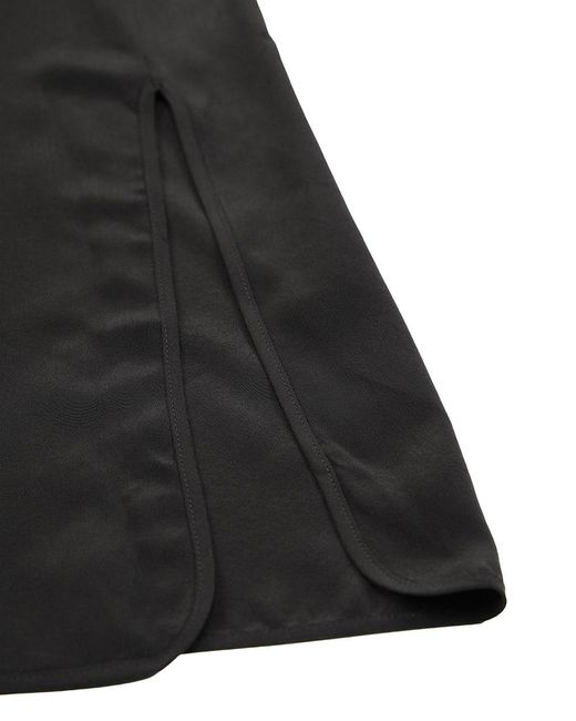 Sportmax Black T-Shirt With Round Neck And Long Sleeves