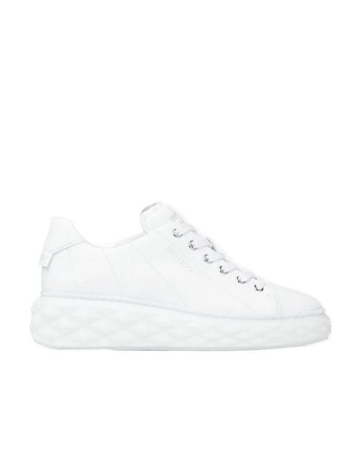 Jimmy Choo White Low-Top Leisure Sneakers