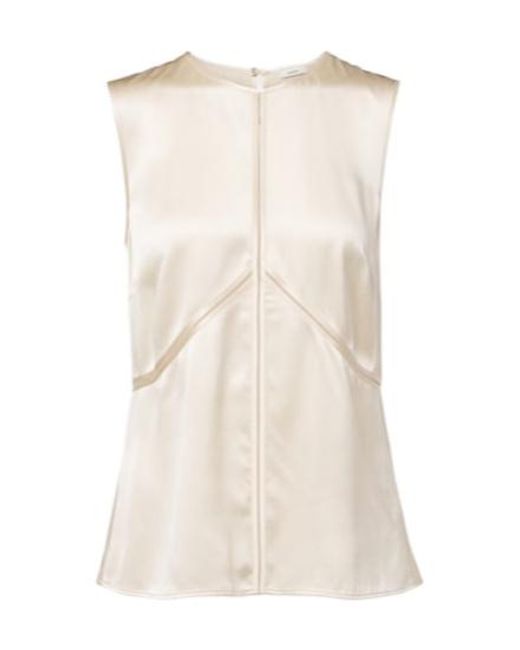 Joseph Natural Hebe Silk Satin Top